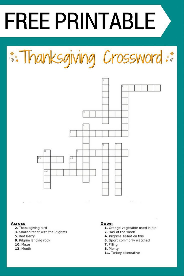 Printable Crosswords For 5 Year Olds Printable Crossword 