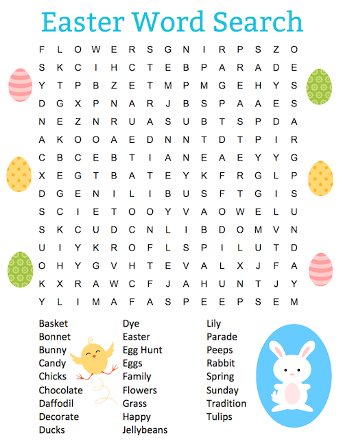 Printable Easter Word Search Puzzle Easter Printables 