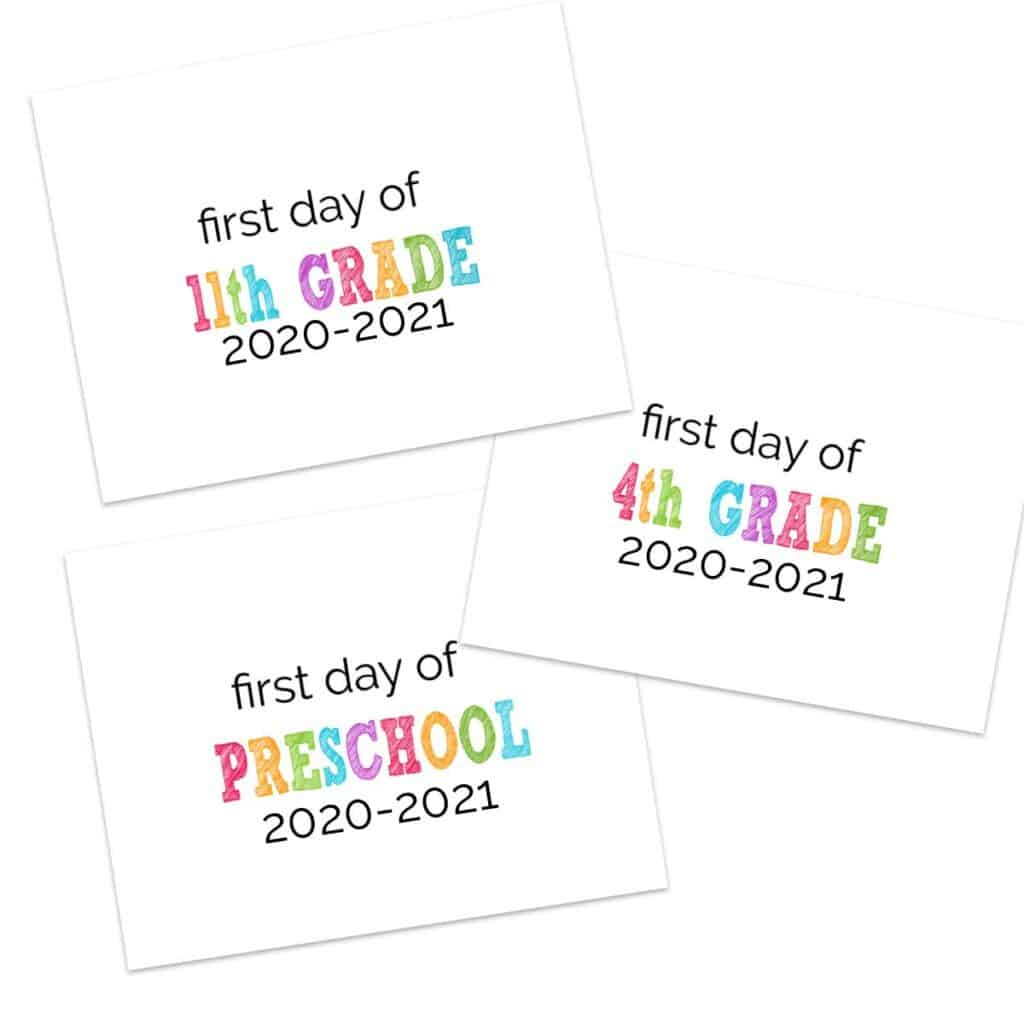 Printable First Day Of School Signs 2025 2025 The 