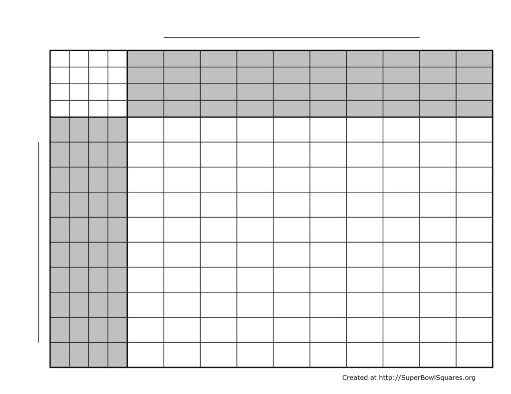 Printable Football Squares Sheets