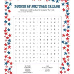 Printable Fourth Of July Word Search Activity Fourth Of
