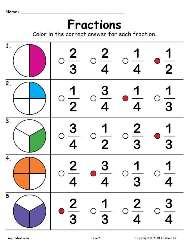 Printable Fractions Worksheet Fractions Worksheets 3rd 