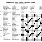 Printable La Times Crossword 2021 Printable Crossword