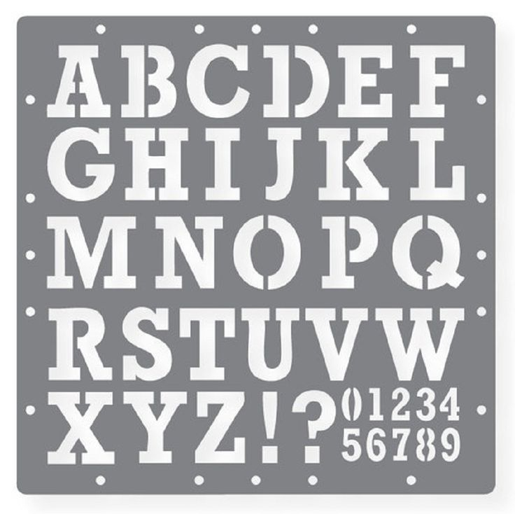 Printable Letters Stencil Of Alphabets Numbers And 