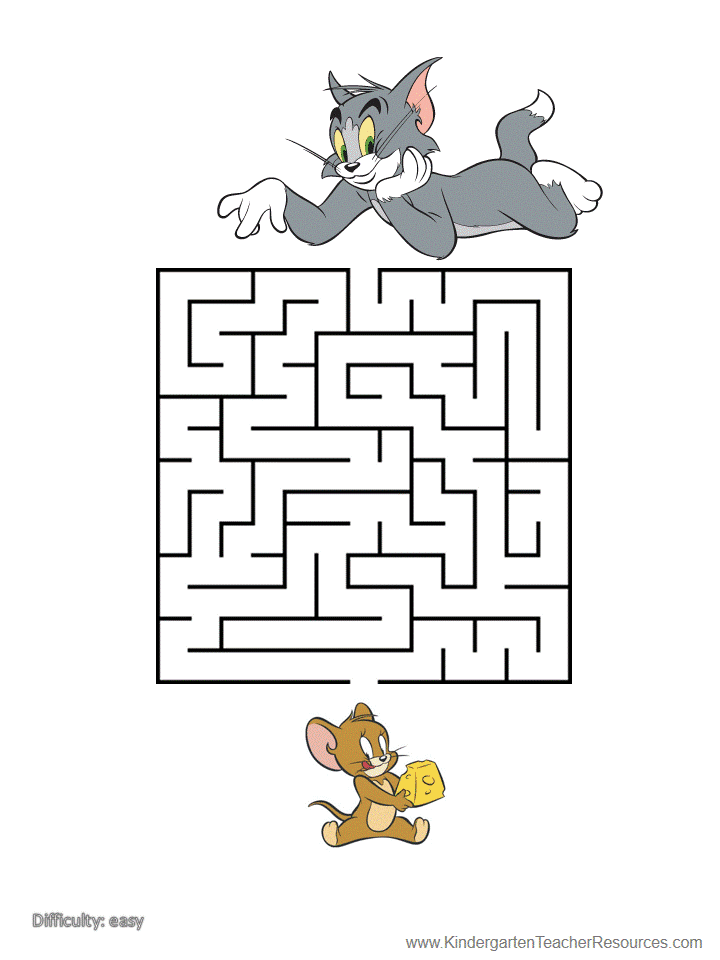 Printable Mazes With Tom And Jerry