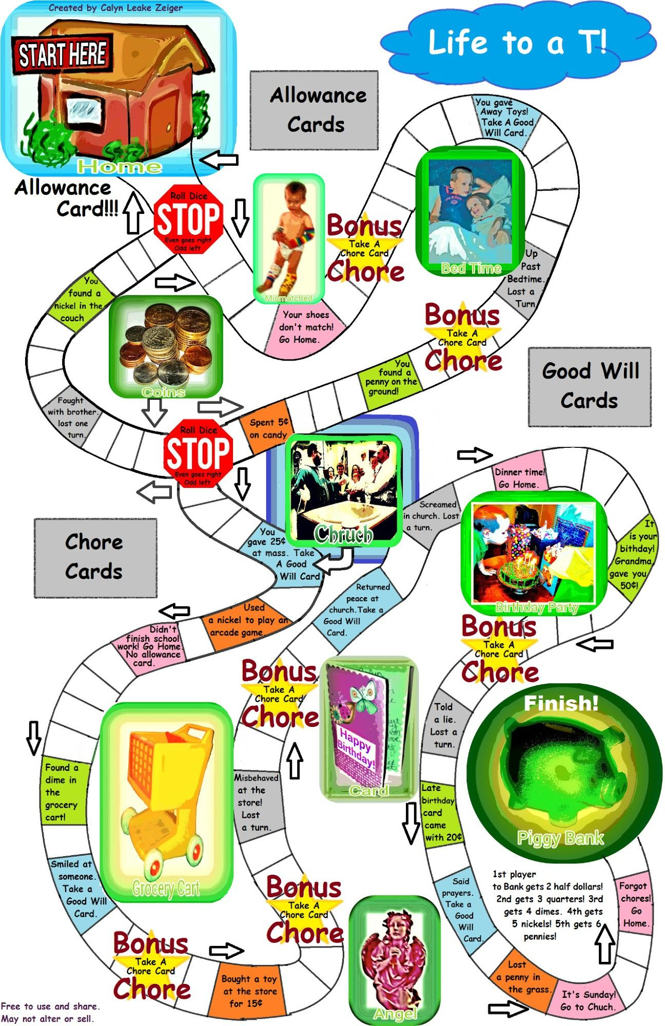 Printable Money Board Game Board Games For Kids 