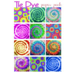 PRINTABLE PAPER DOWNLOAD Groovy Tie Dye Patterns