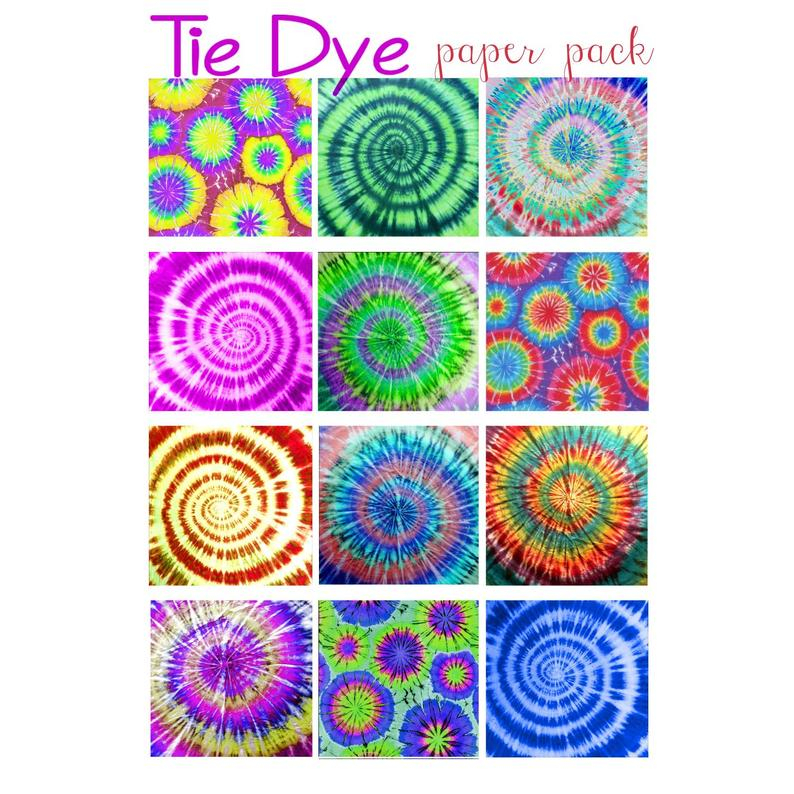 PRINTABLE PAPER DOWNLOAD Groovy Tie Dye Patterns 