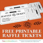 Printable Rosy Raffle Tickets Free Raffle Template Free