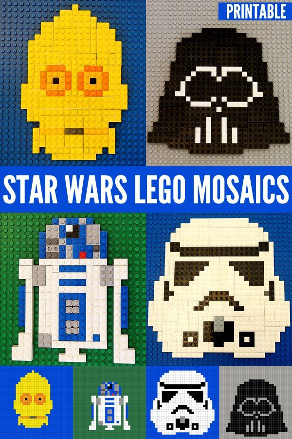 Printable Star Wars Mosaic Lego Patterns Homeschool 