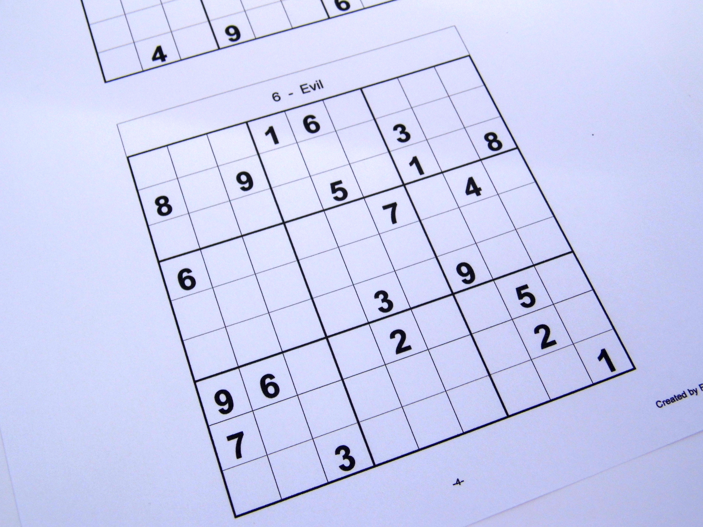 Printable Sudoku Puzzles 1 Per Page Printable Crossword 