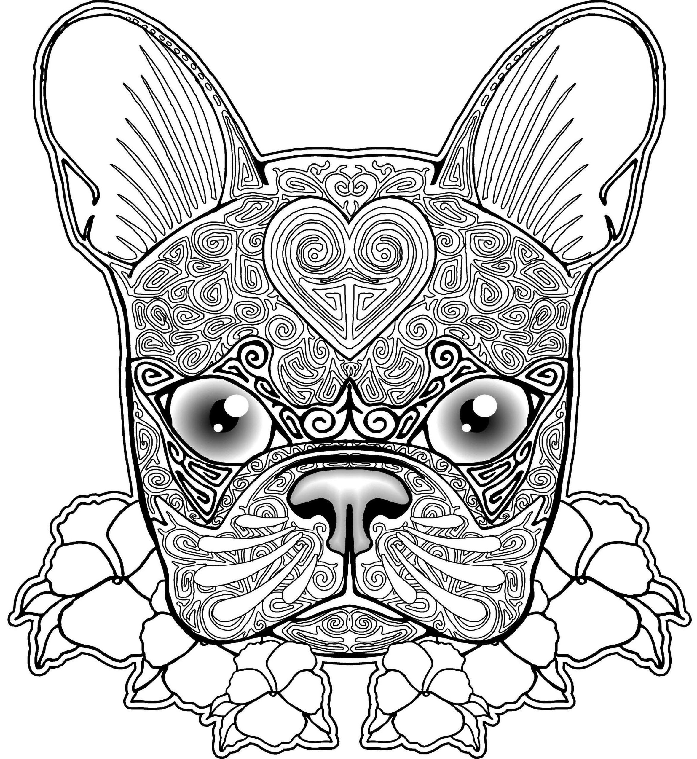 Pug Dog Coloring Pages Coloring Home