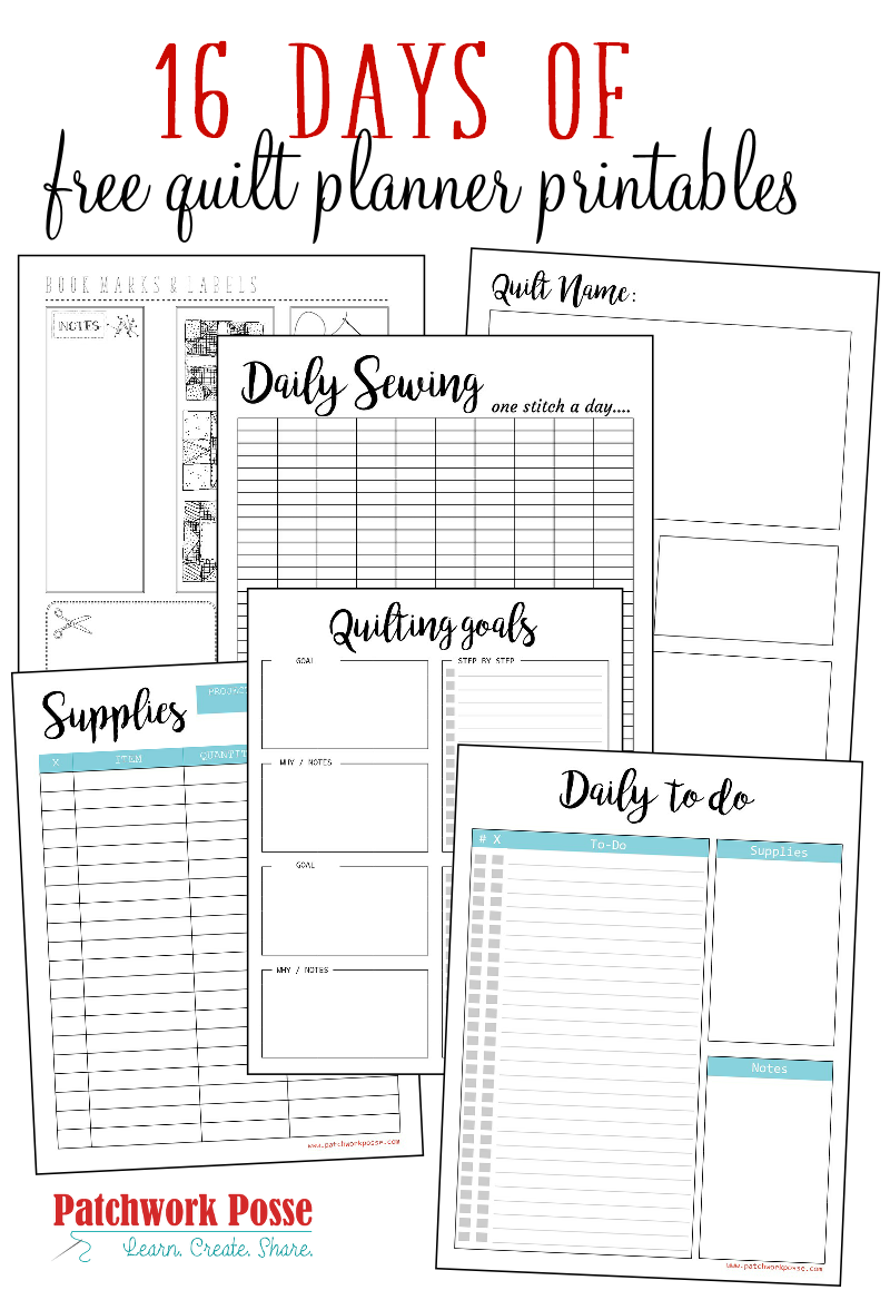 Quilt Planner Printables