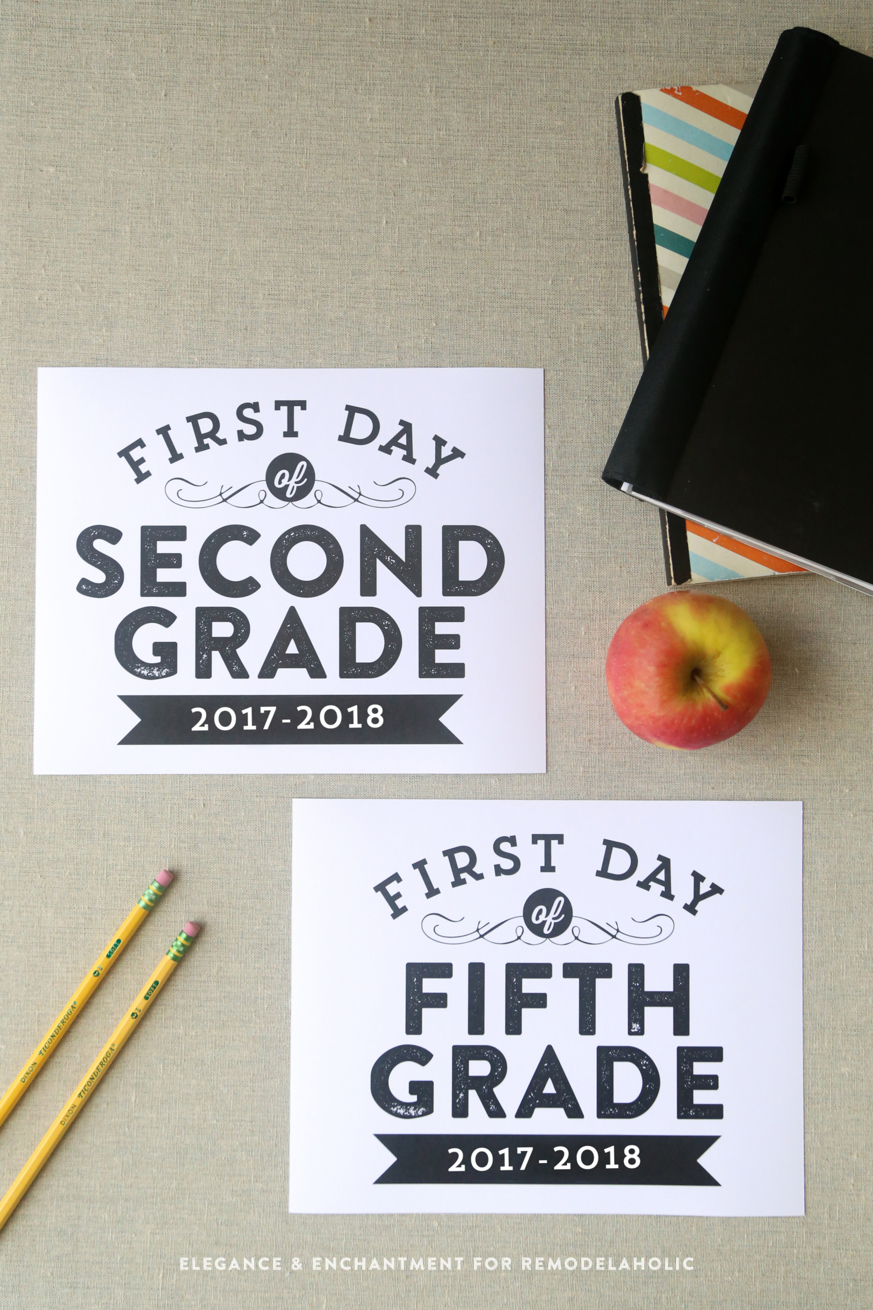 Remodelaholic Printable First Day Of School Signs 