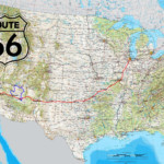 Road Route 66 USA Highway Map North America Canada