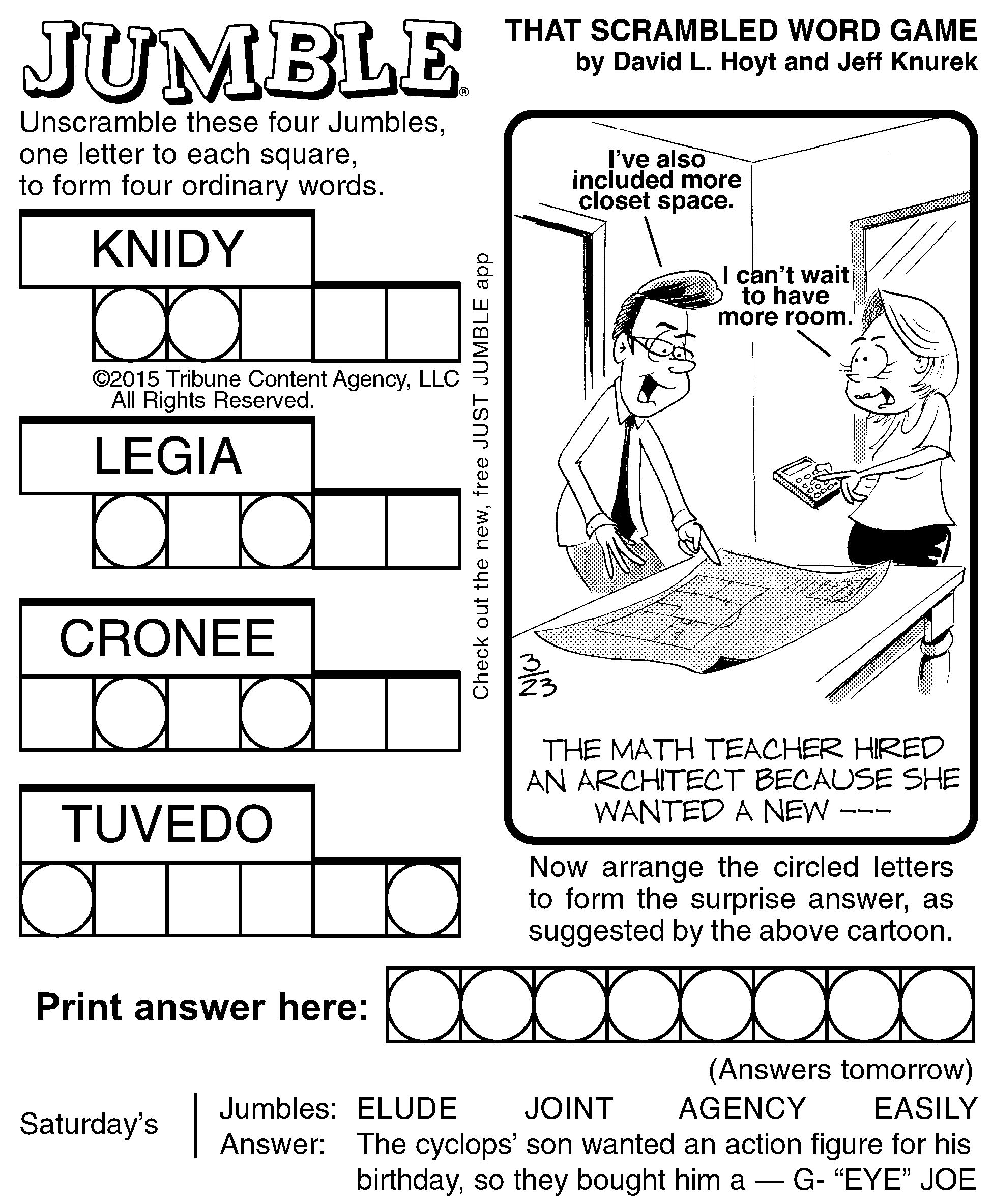 Sample Of Jumble Tribune Content Agency March 23 2015