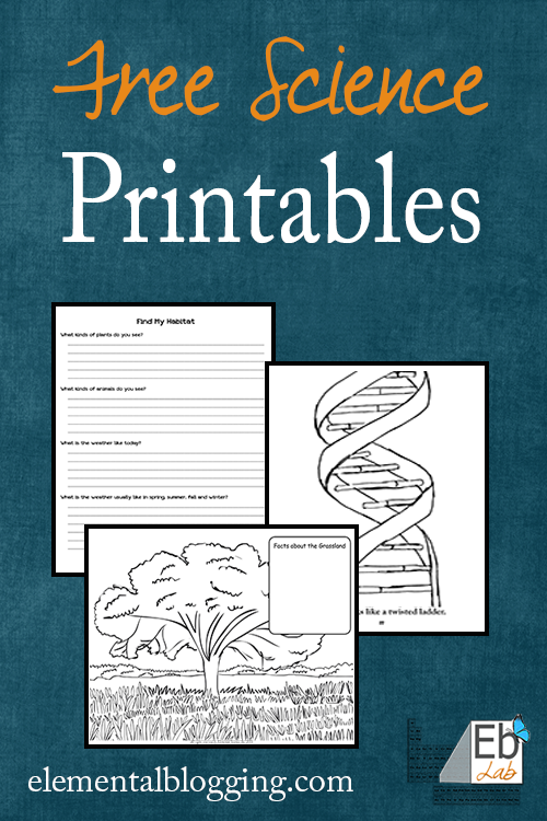 Science Printables And Freebies Elemental Blogging