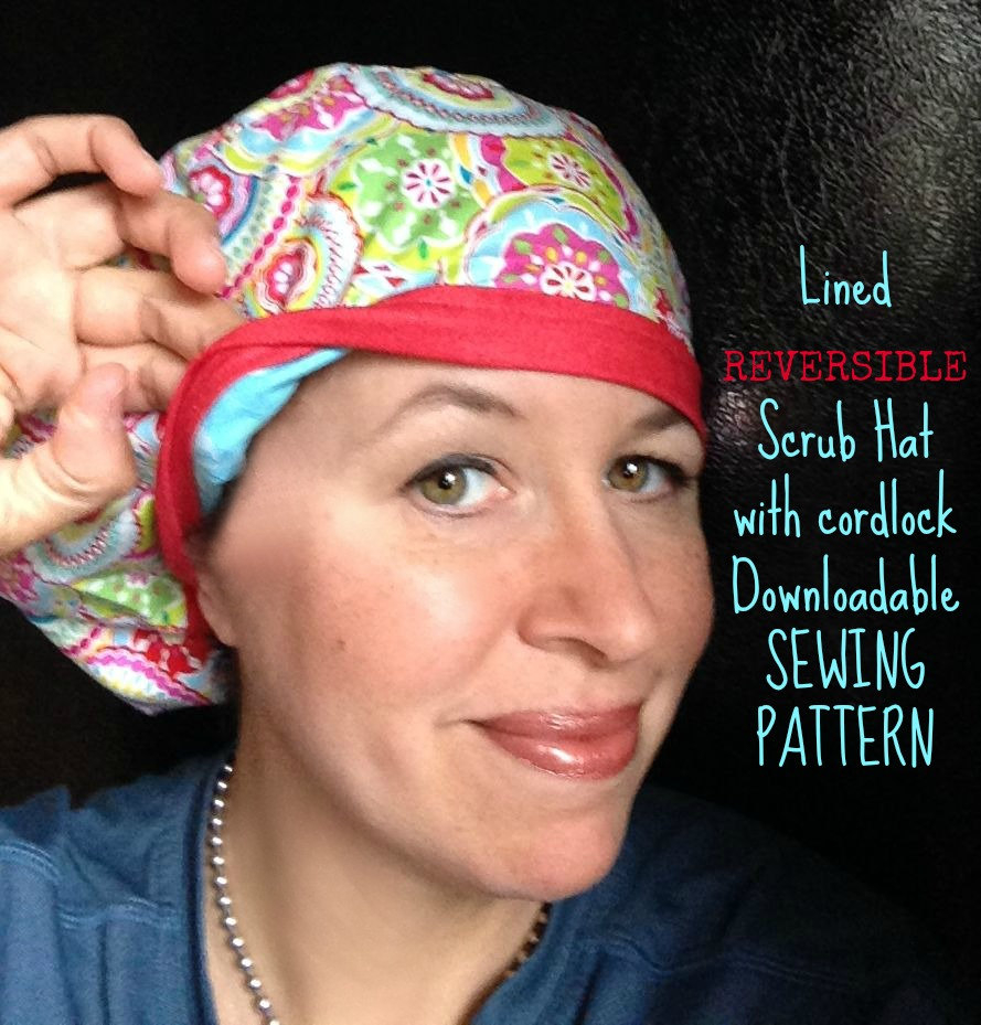 Scrub Hat Sewing Pattern Tutorial Diy Reversible Fully 