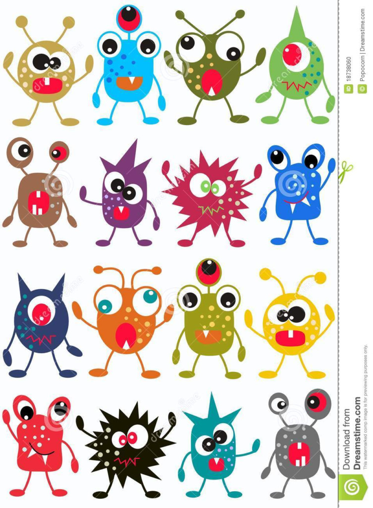 Seamless Monster Pattern Stock Vector Illustration Of