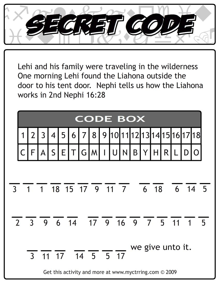 Secret Code Activity Puzzles Secret Code Ciphers Codes 