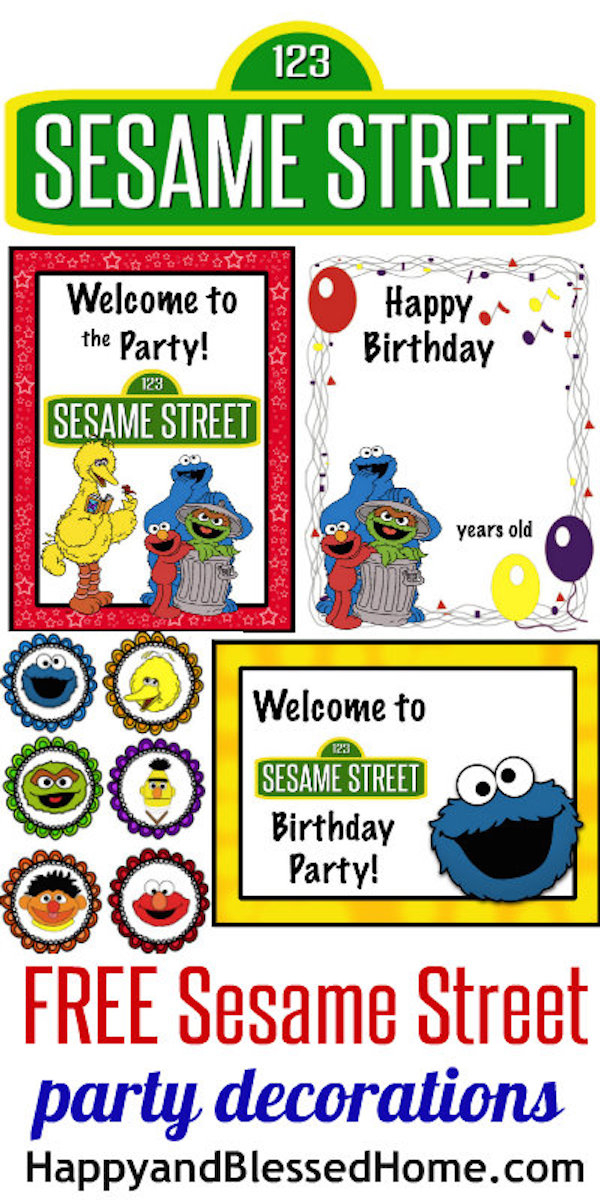 Sesame Street Party Printables