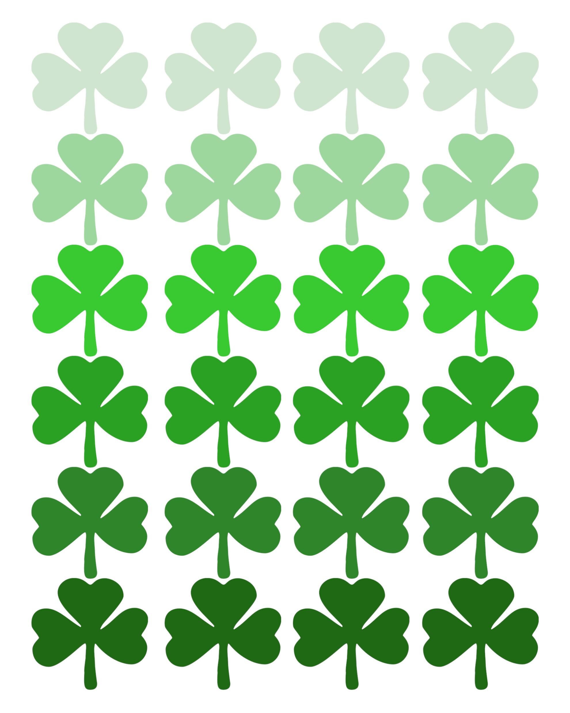 Shamrock Pattern Printable St Patrick s Day Decor Paper 