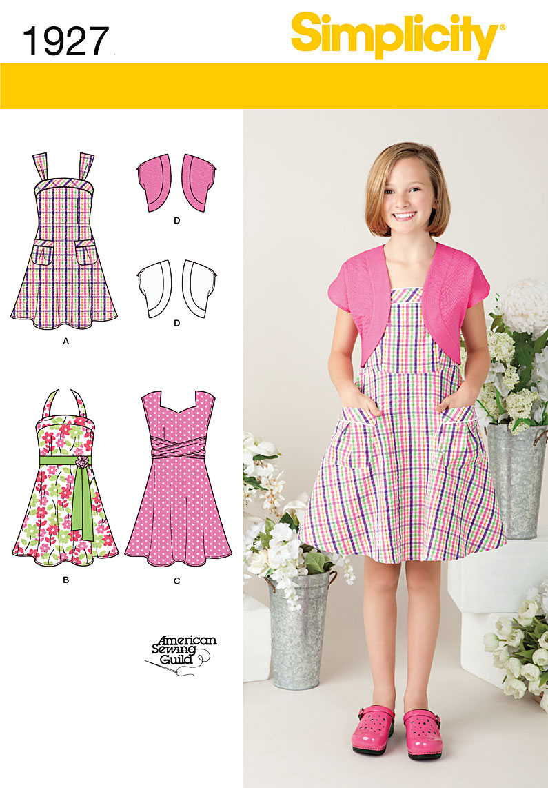 Simplicity 1927 Girl s Dresses