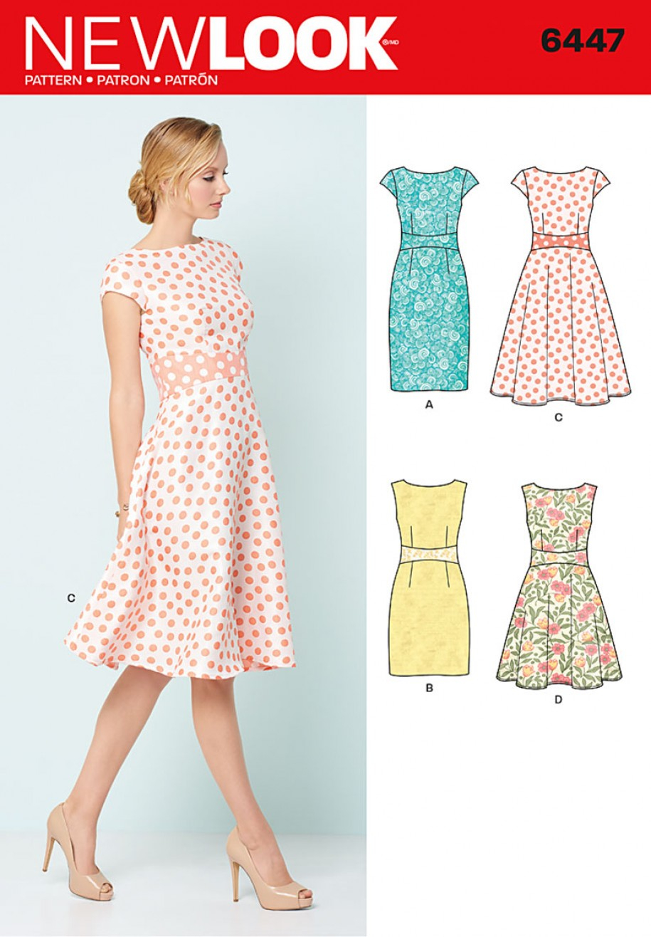 Simplicity New Look Sewing Pattern Dresses 6447 