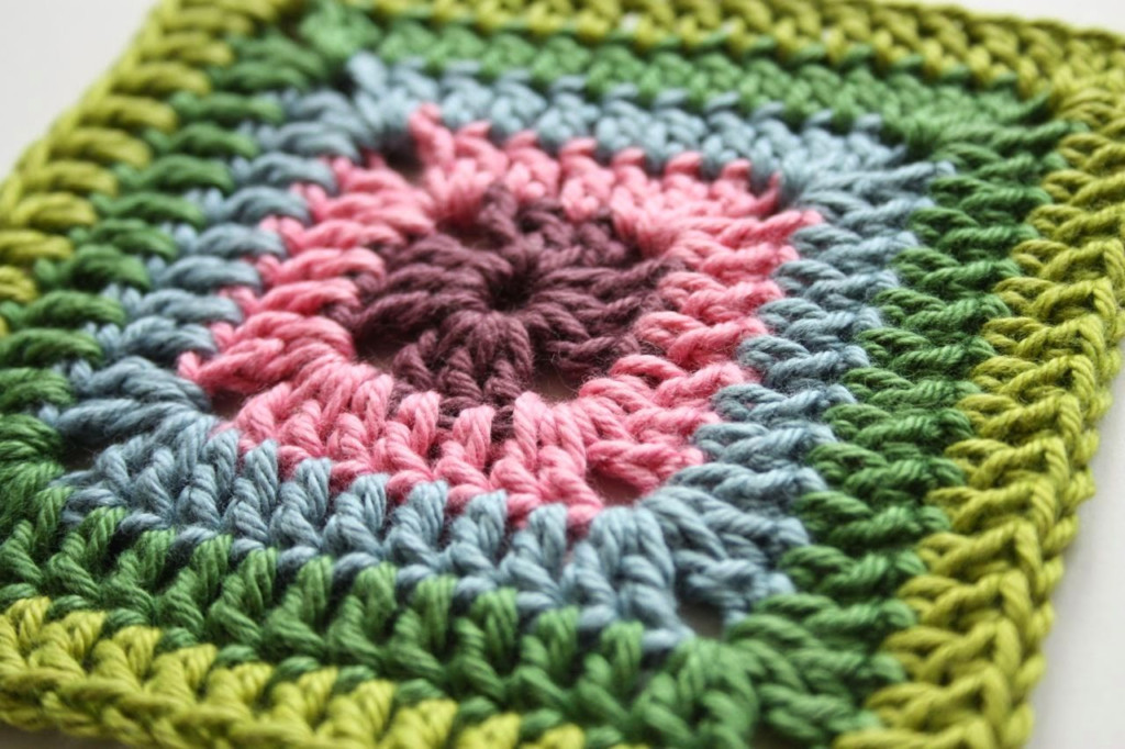 Solid Granny Square Crochet Granny Square Blanket