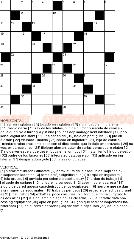 Spanish Crossword Puzzles Printable Spanish Games Spanish 
