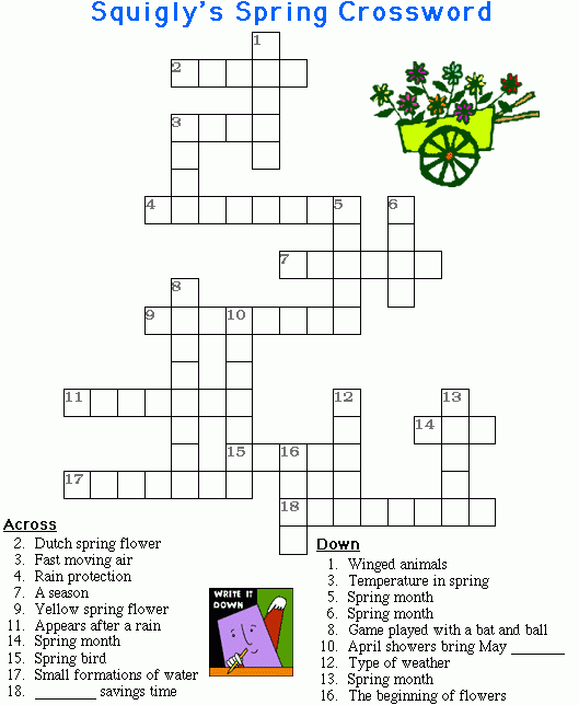 Spring Crossword Puzzle