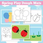Spring Play Dough Mats Free Printable Itsybitsyfun