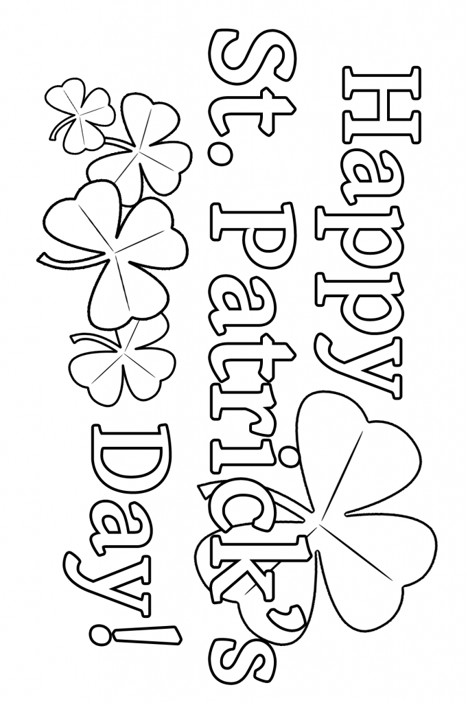 St Patrick s Day Coloring Page St Patrick s Day Crafts 