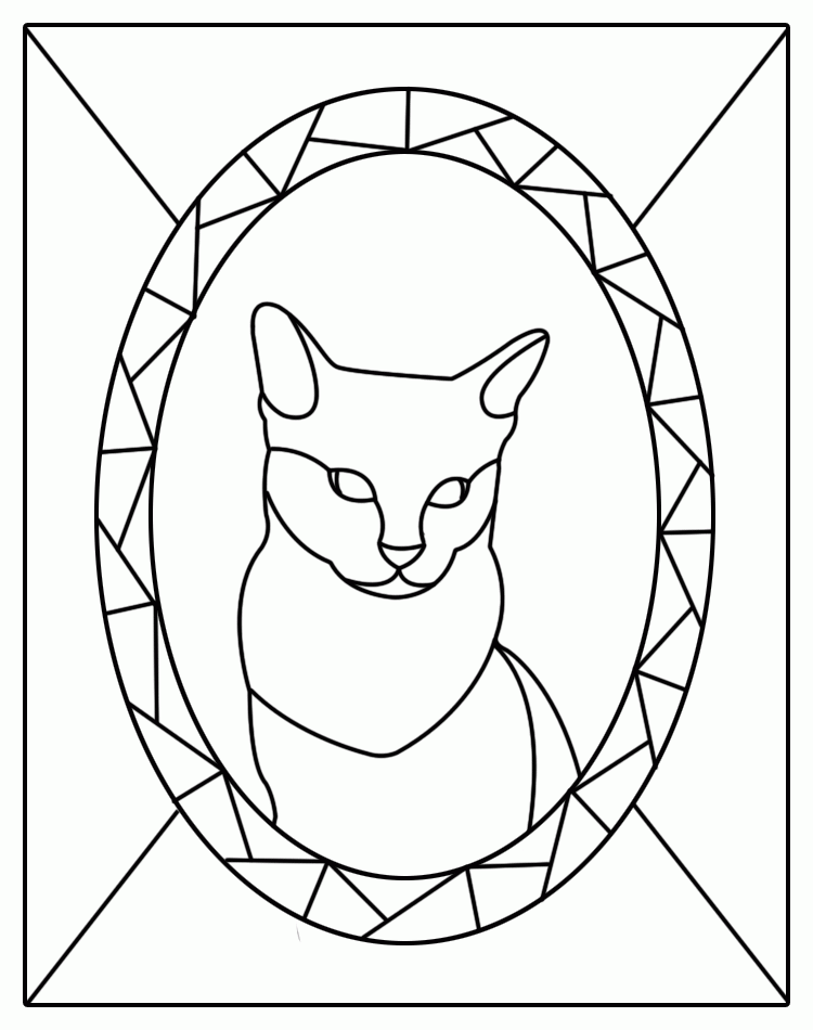 Stained Glass Window Template Coloring Home
