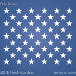 Stencil 50 3 4 Size Stars Proud American Liberty FLAG