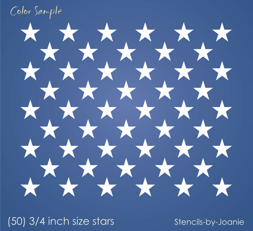 Stencil 50 3 4 Size Stars Proud American Liberty FLAG 