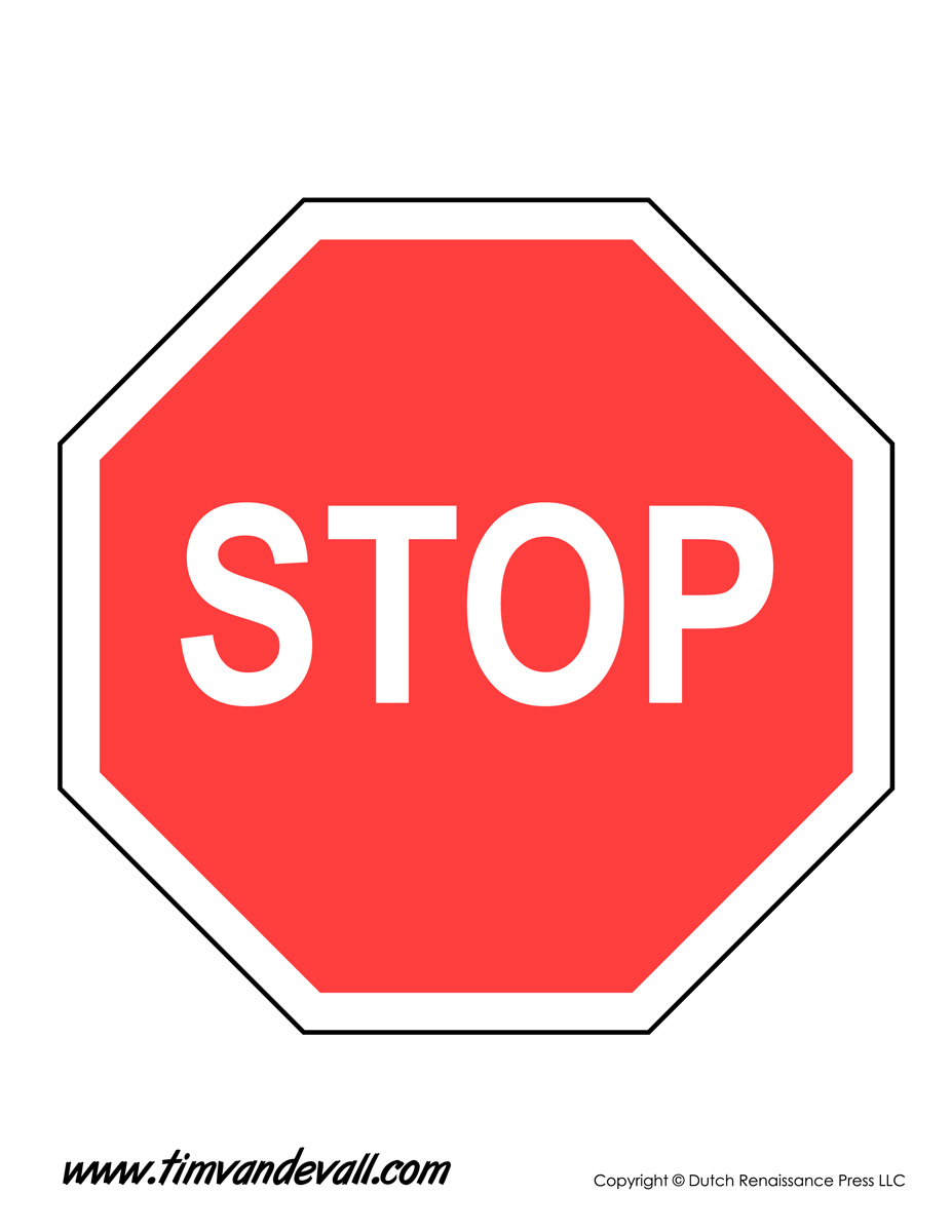 Stop Sign Template Tim s Printables