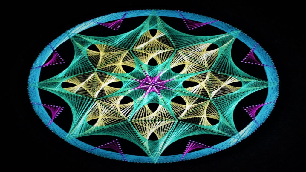 String Art How To Make Mandala Triangle Pattern YouTube