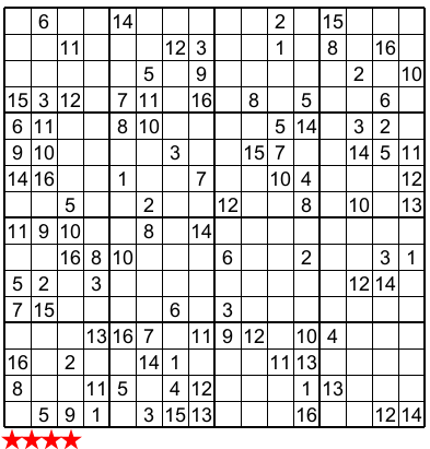 SUDOKU 16X16 DA SCARICA