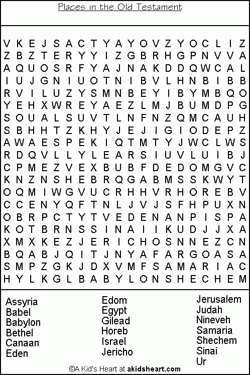 TBK BIBLE PUZZLE Bible Word Searches Bible Words 