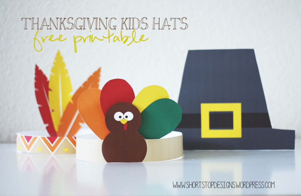 Thanksgiving Kids Hats Free Printables Short Stop Designs