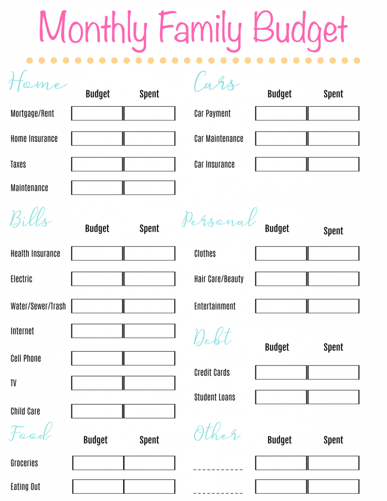 The 6 Most Popular FREE Budget Printables Lw Vogue