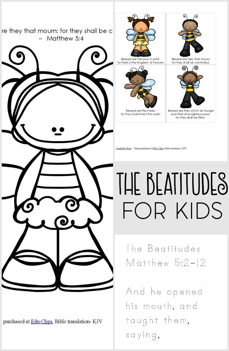 The Beatitudes For Kids Printable Pack Beatitudes For 