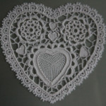 The Laboratory Paper Heart Doily In Irish Crochet