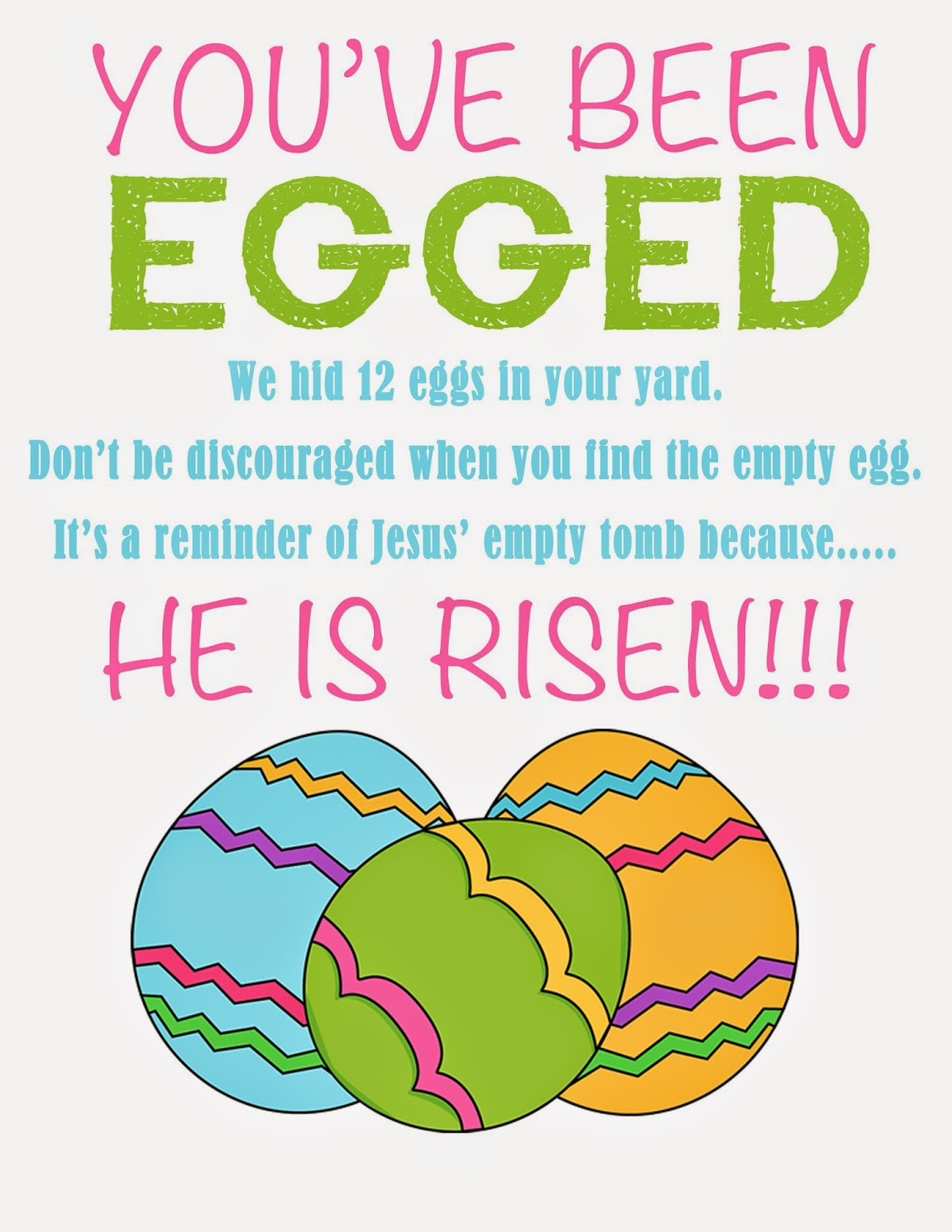 The Link Home You ve Been EGGED A Free Printable 