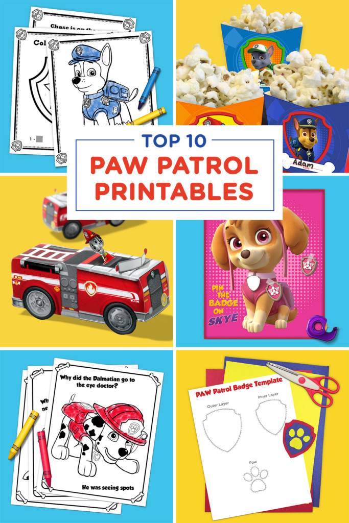 The Top 10 PAW Patrol Printables Of All Time Nickelodeon