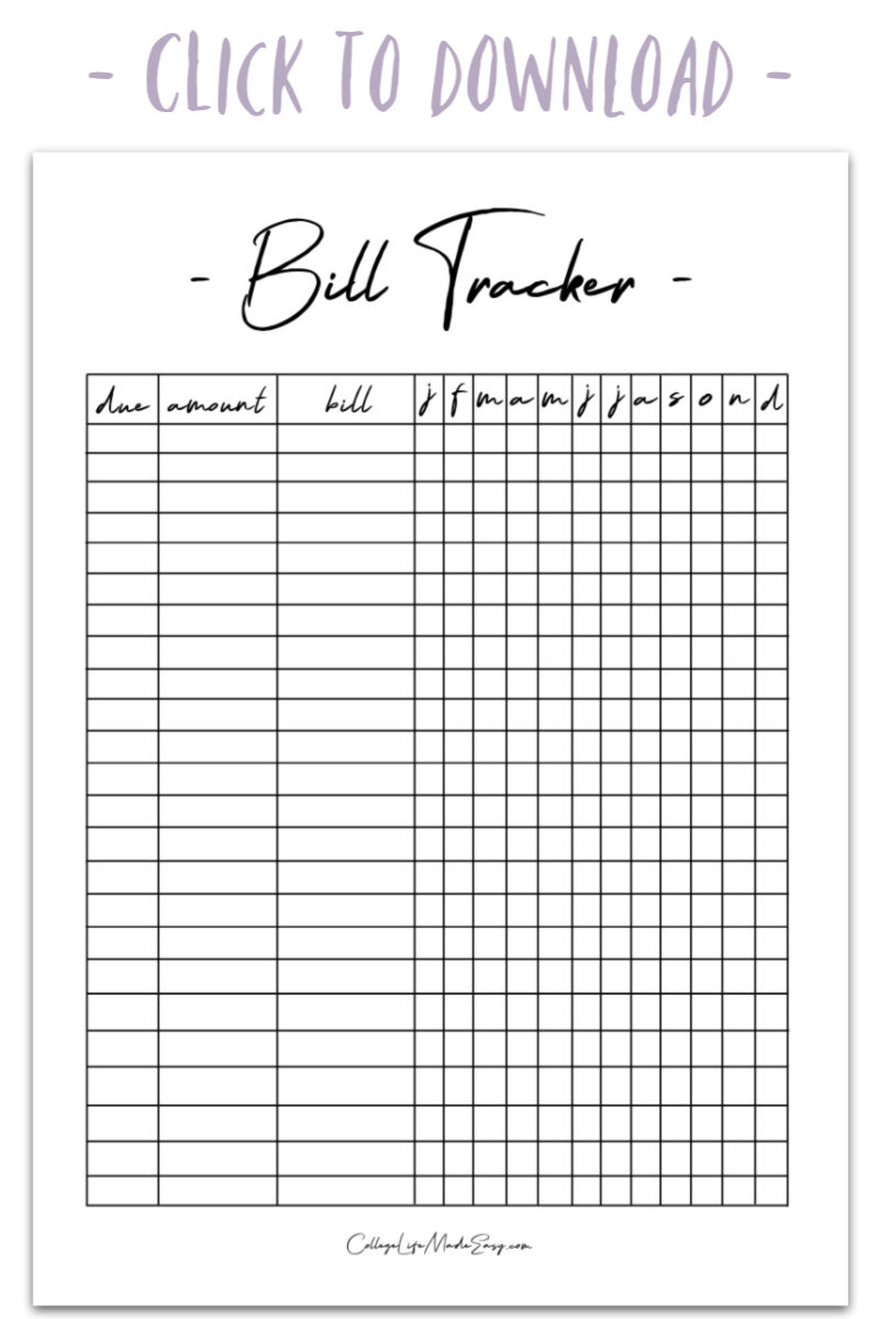 This Free Bill Tracker Template Will Literally Change Your