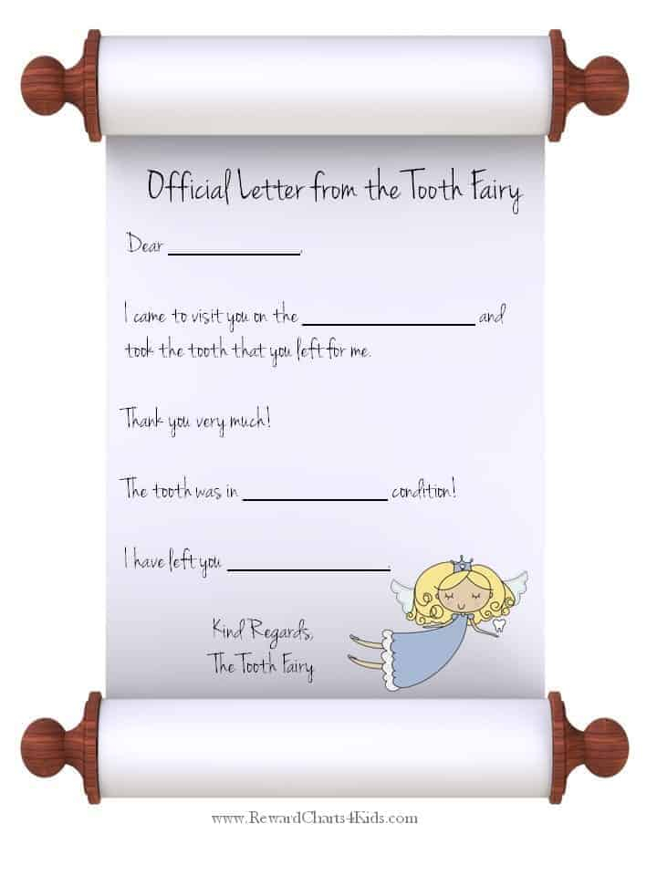 Tooth Fairy Letter Free Printable