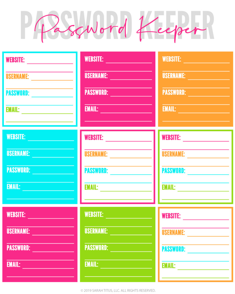Top Password Keeper Free Printables To Download Instantly