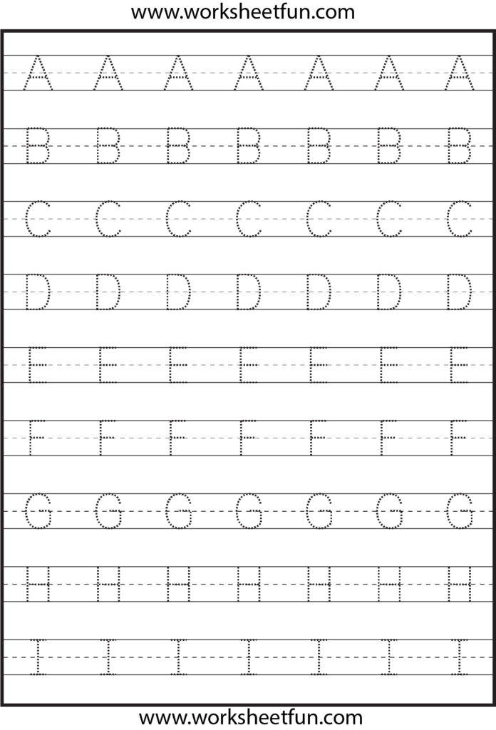 Tracing Uppercase Letters Capital Letters 3